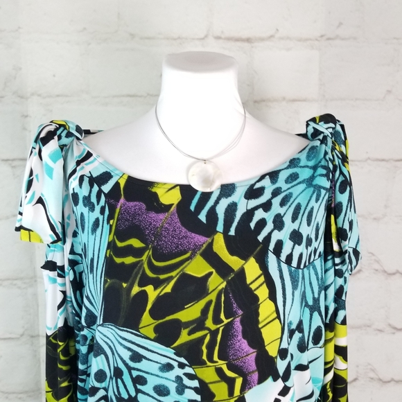 Patchington M Butterfly Cut-Out Sleeve Mini Dress - Picture 2 of 9